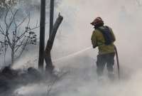 El miércoles, 30 de agosto de 2023, se recomendó el uso de mascarilla en las localidades de Carapungo, Zámbiza y Nayón por los incendios forestales