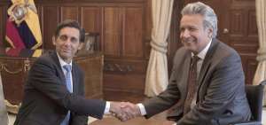 El principal de la empresa Tel&eacute;fonica y el presidente Len&iacute;n Moreno dialogaron sobre la ampliaci&oacute;n de inversiones en Ecuador.