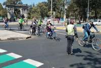 El ciclpaseo en Quito se interrumpirá en una tramo por dos horas.