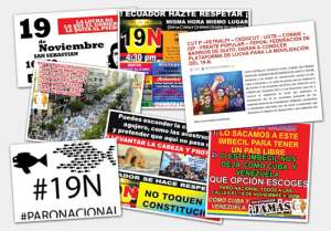 En las redes sociales circulan mensajes en los que se convoca a una movilizaci&oacute;n para la pr&oacute;xima semana. Foto: Cortes&iacute;a