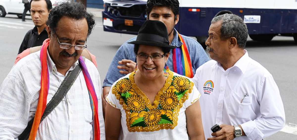 La precandidata presidencial por Pachakutik, Lourdes Tib&aacute;n, cumpli&oacute; ayer agenda de campa&ntilde;a en Guayaquil.