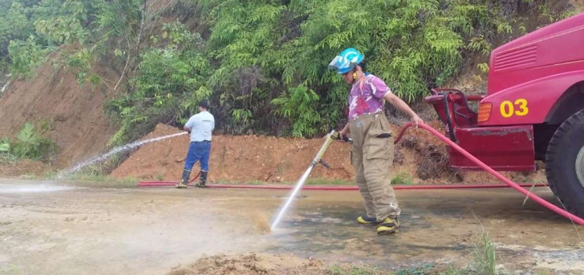 Un deslizamiento de tierra se registr&oacute; en Manab&iacute;