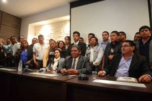  Confederaci&oacute;n Unitaria de Trabajadores y Trabajadoras Aut&oacute;nomas del Ecuador (Cuttae) respaldo las medidas arancelarias. Foto: Carina Acosta/ EL TEL&Eacute;GRAFO