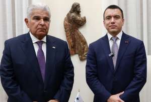 Daniel Noboa y el presidente de Panamá, José Raúl Mulino, mantuvieron una reunión en España