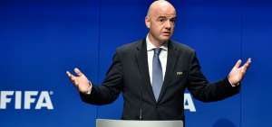 El presidente de la FIFA, Gianni Infantino, durante una intervenci&oacute;n en el organismo del f&uacute;tbol mundial.