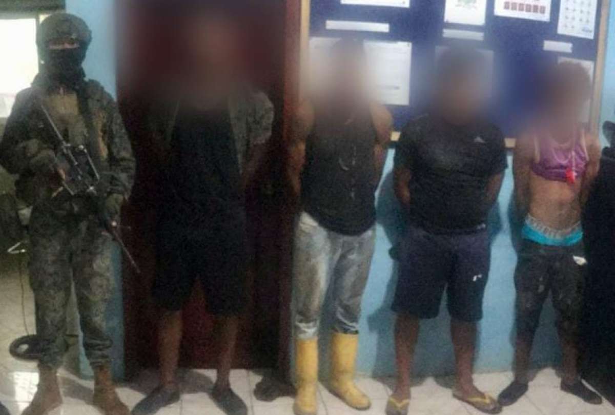 Policía Nacional detuvo a cuatro sujetos en Esmeraldas