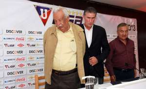 Rodrigo Paz ha recibido el apoyo de Liga de Quito ante la posible demanda de la FEF en su contra. Foto: Archivo