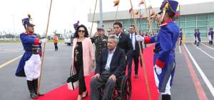Desde el aeropuerto de Tababela, en Quito, el Primer Mandatario viaj&oacute; ayer a Pereira para participar hoy, en el sexto Gabinete Binacional con Colombia.