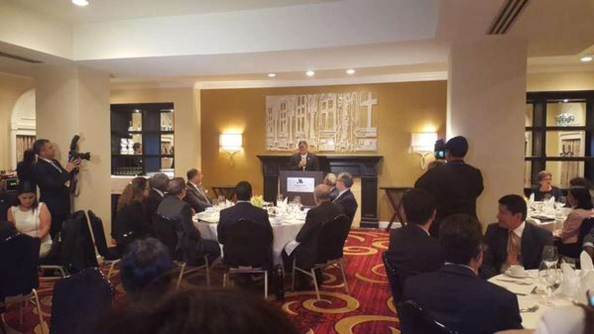 El presidente Correa durante la presentaci&oacute;n de la agenda de la Celac. Foto: Xavier Letamendi / El Tel&eacute;grafo