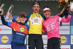 Richard Carapaz se subió al podio en el Tour de Luxemburgo