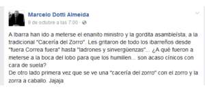 Gabriela Rivadeneira: Marcelo Dotti encarna lo m&aacute;s grotesco de la pol&iacute;tica nacional