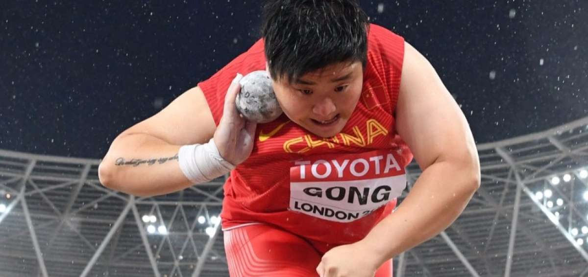 La china Lijiao Gong gana el oro en lanzamiento de bala