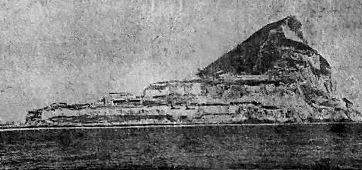 Gr&aacute;fica del Pe&ntilde;&oacute;n de Gibraltar, de posesi&oacute;n inglesa