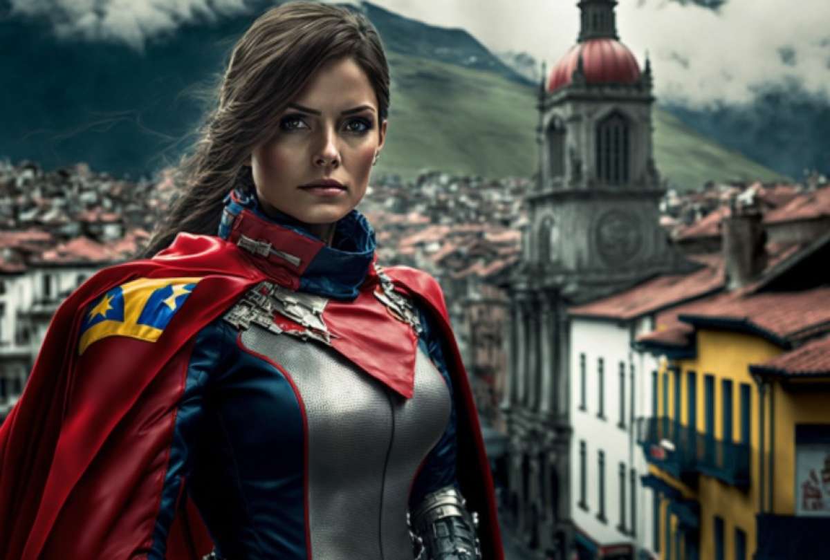 Nuevas imágenes de superheroínas, según ciudades de Ecuador, fueron creadas a través de la inteligencia artificial (IA Midjourney).