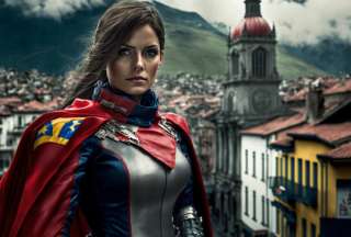 Nuevas imágenes de superheroínas, según ciudades de Ecuador, fueron creadas a través de la inteligencia artificial (IA Midjourney). 