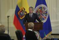 Guillermo Lasso intervino ante el Consejo Permanente de la OEA. 