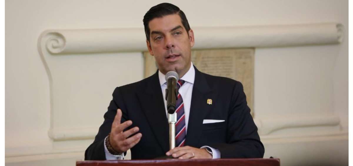 Ra&uacute;l Ledesma, durante su discurso como nuevo gobernador del Guayas.
