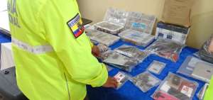 Tres armas, 15 tablets, 57 relojes, cajas con bisuter&iacute;a y tres televisores constan entre las evidencias.