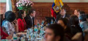 El presidente Rafael Correa lider&oacute; la reuni&oacute;n en Carondelet.