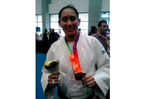 La judoca Estefan&iacute;a Garc&iacute;a se impuso en los 63 kilogramos. Foto: Ministerio del Deporte
