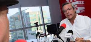 Jimmy Jairala durante su cadena radial. 