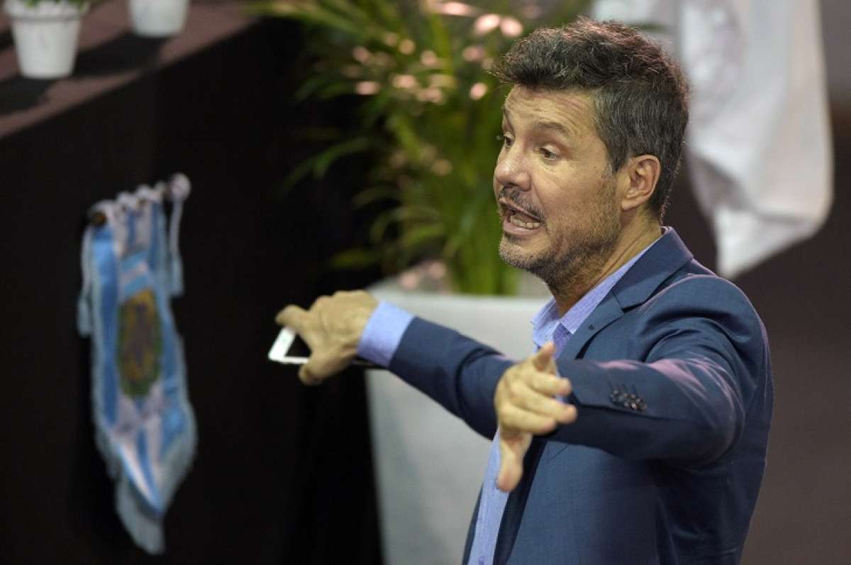 Tinelli compite con Luis Segura, por la presidencia de la AFA, tras la muerte del hist&oacute;rico patriarca Julio Grondona. Foto: AFP