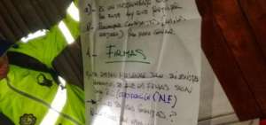 Supuestas evidencias encontradas en el inmueble cercano a la Asamblea.