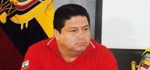 Vicente Barreto, jefe de los Bomberos de Machala.
