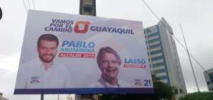 Guayaquil luci&oacute; pancartas que promov&iacute;an a Pablo Arosemena como candidato a alcalde