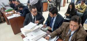 La diligencia se desarrolla en el Complejo Judicial Norte de Quito.