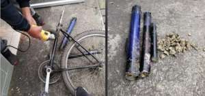 En la estructura de bicicletas transportaban marihuana