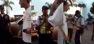Empleado municipal llama a jefe de tropa para eludir orden de agente