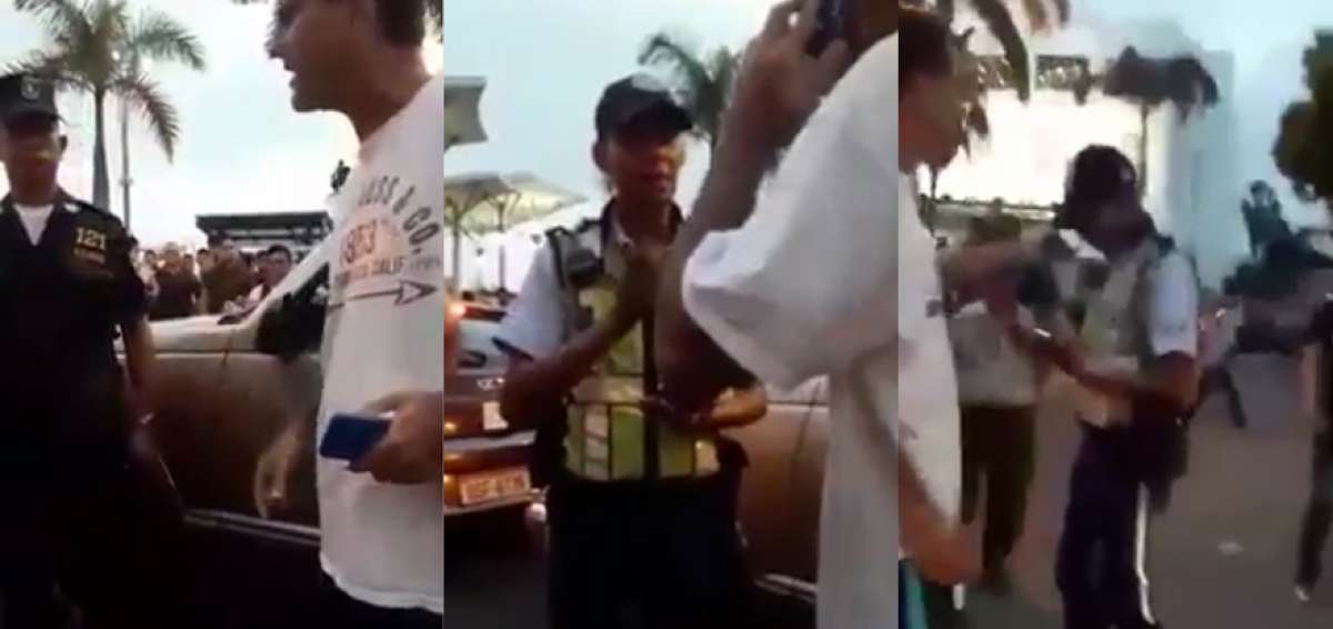 Empleado municipal llama a jefe de tropa para eludir orden de agente