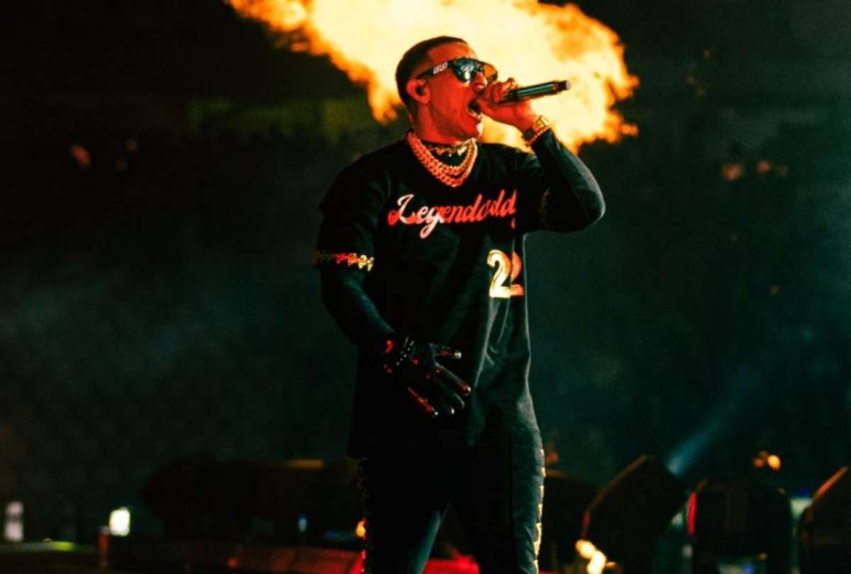 Daddy Yankee durante su presentación en el estadio Nacional de Lima.