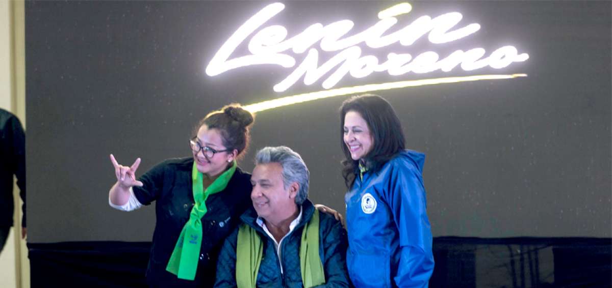 Len&iacute;n Moreno cerr&oacute; primer d&iacute;a de campa&ntilde;a al sur de Quito