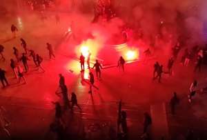 Hinchas franceses y marroquíes se enfrentaron en el sur de Francia tras la semifinal