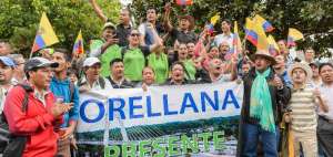 Ciudadanos llegaron a Quito desde varias provincias para expresar su respaldo al r&eacute;gimen. 