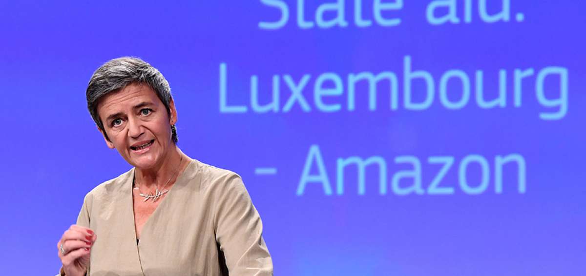 La comisaria europea de Competencia, Margrethe Vestager, explica el caso Luxemburgo - Amazon.