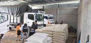 Entre la mercader&iacute;a incautada se encontr&oacute; encontraron 350 quintales de arroz.