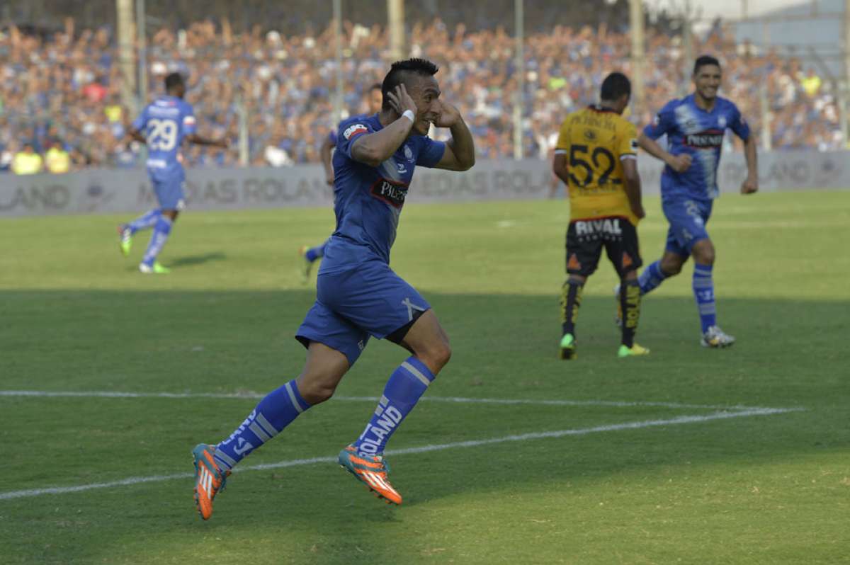 &Aacute;ngel Mena abri&oacute; el marcador en el estadio George Capwell. Foto: William Orellana / El Tel&eacute;grafo 