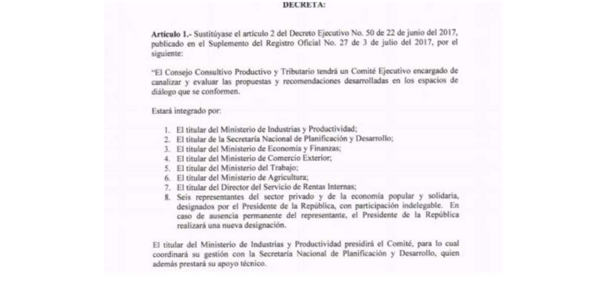 Ministra de Industrias presidir&aacute; el Consejo Consultivo Tributario