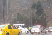 El contraflujo en la autopista General Rumiñahui se suspende temporalmente