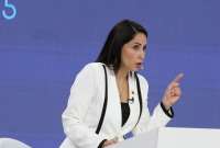 Luisa González, candidata por RC, fue denunciada por presunta violencia política de género ante el TCE. 