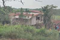 Casa de la menor desaparecida en El Empalme. 