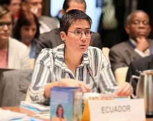 La ministra de Salud de Ecuador, Carina Vance. 