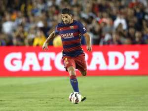 El delantero Luis Su&aacute;rez durante un partido amistoso del Barcelona. FOTO: AFP