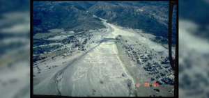 Una imagen a&eacute;rea de Armero (Colombia) que qued&oacute; sepultado por los lahares que cayeron tras la erupci&oacute;n del Nevado del Ruiz en 1985.