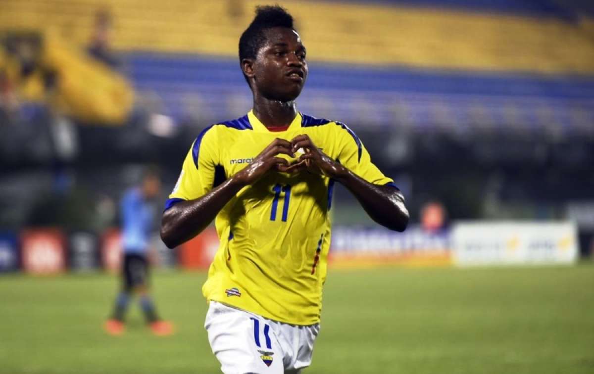 Jhon Pereira puso el &uacute;nico tanto del encuentro para victoria Tricolor. Foto: tomada de @CONMEBOL_CSF