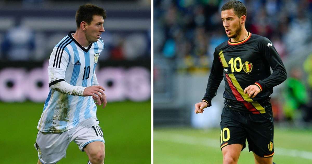 Las figuras de ambos combinados, Lionel Messi por Argentina y Eden Hazard de B&eacute;lgica ser&aacute;n los encargados de llevar a sus equipos a la siguiente fase. Foto: AFP