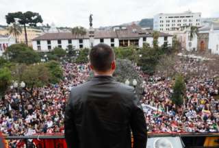 Simpatizantes se dieron cita en el Palacio de Carondelet.